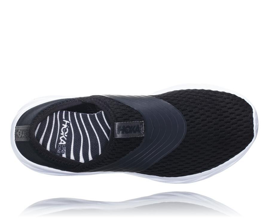 Hoka One One Sandalet Kadın Siyah/Beyaz - Ora Recovery - EC6041579